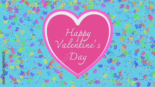 valentines day card with hearts