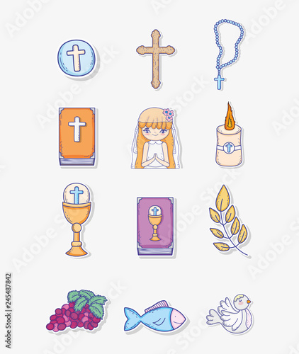 set first communion decoration to traditional event