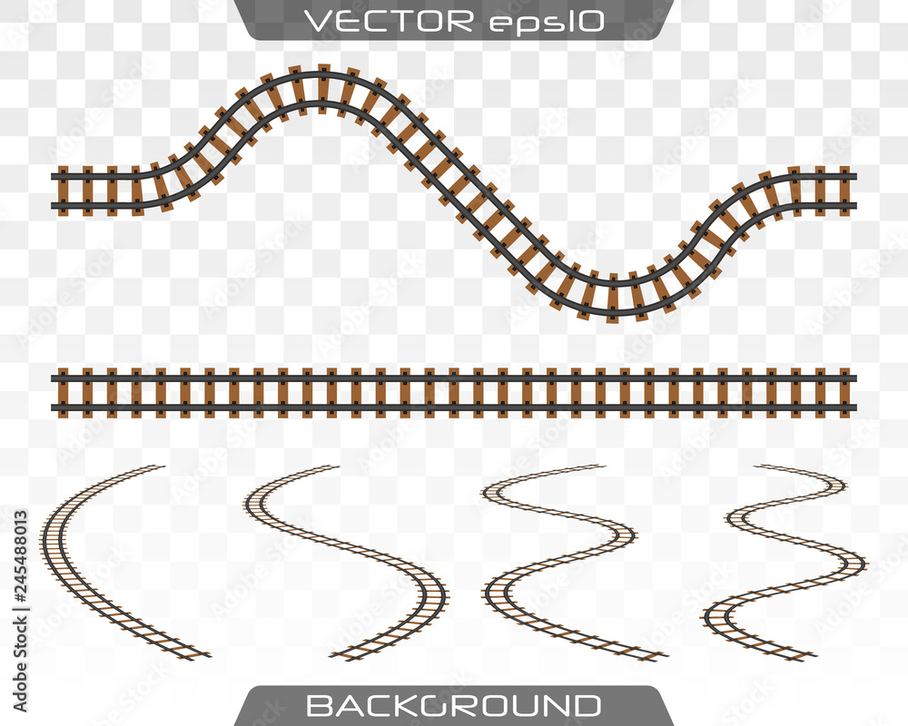 Straight tracks art design.