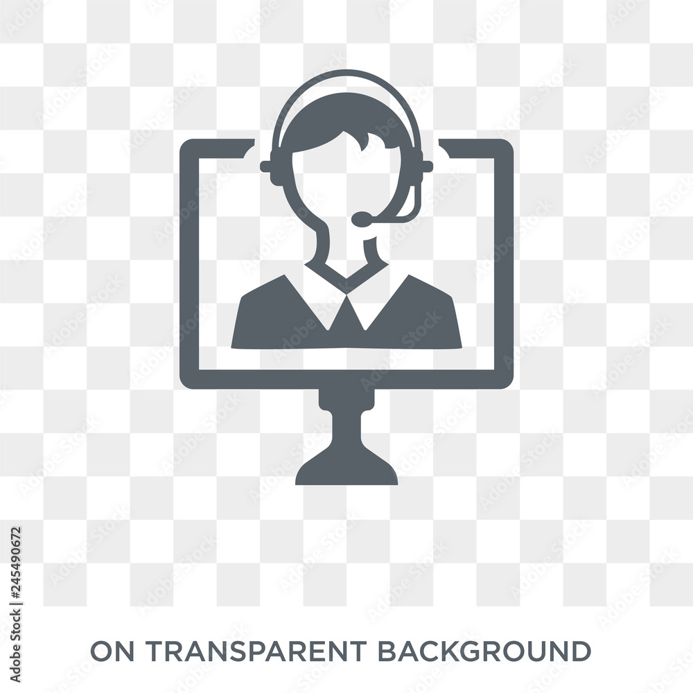 Tech support icon. Trendy flat vector Tech support icon on transparent background from web