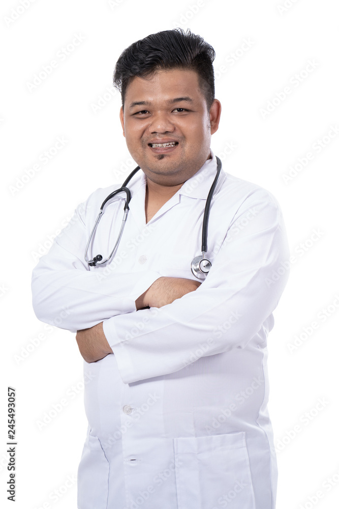 portrait of a doctor crossed hands look at the camera portrait of a doctor crossed hands look at the camera