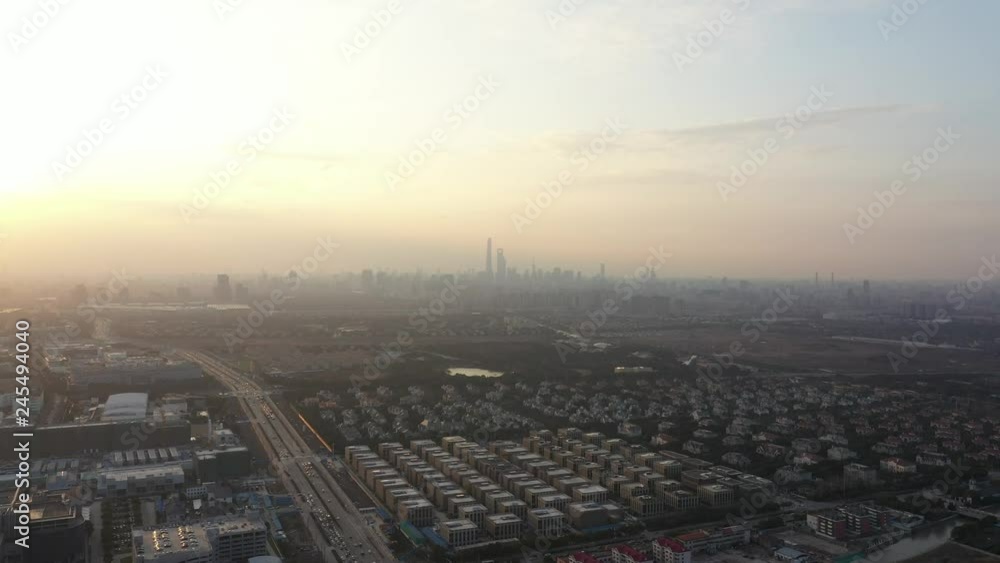 aerial view of Shanghai aerial view of Shanghai