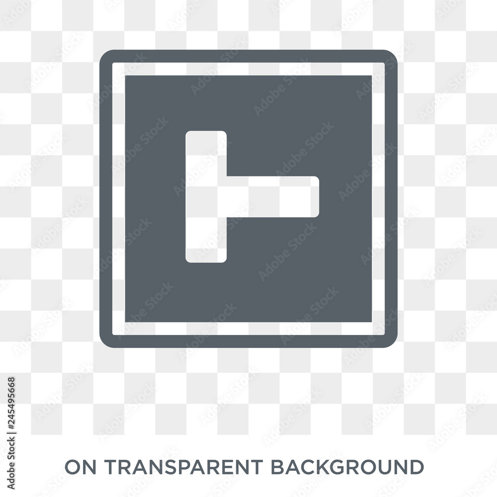 Obraz premium Road work sign icon. Trendy flat vector Road work sign icon on transparent background from traffic sign collection. High quality filled Road work sign symbol use for web and mobile