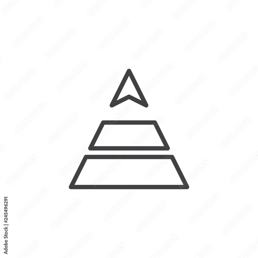 Pyramid chart line icon. linear style sign for mobile concept and web design. Finance pyramid outline vector icon. Business development symbol, logo illustration. Pixel perfect vector graphics Pyramid chart line icon. linear style sign for mobile concept and web design. Finance pyramid outline vector icon. Business development symbol, logo illustration. Pixel perfect vector graphics