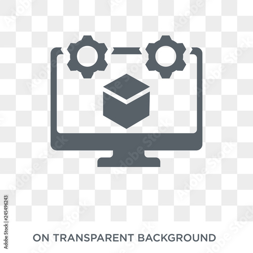 Virtual Machine icon. Trendy flat vector Virtual Machine icon on transparent background from Technology collection. High quality filled Virtual Machine symbol use for web and mobile