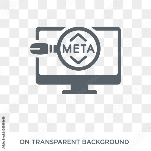 Meta Elements icon. Trendy flat vector Meta Elements icon on transparent background from Technology collection. High quality filled Meta Elements symbol use for web and mobile