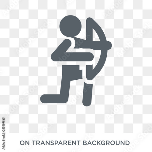 Archery icon. Trendy flat vector Archery icon on transparent background from sport collection. High quality filled Archery symbol use for web and mobile