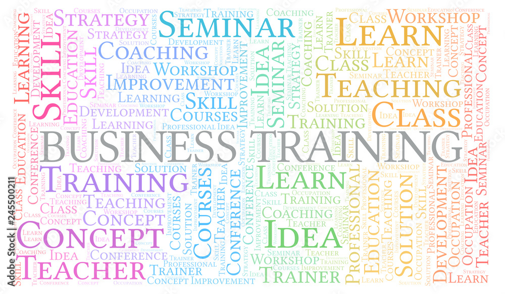 Business Training word cloud.