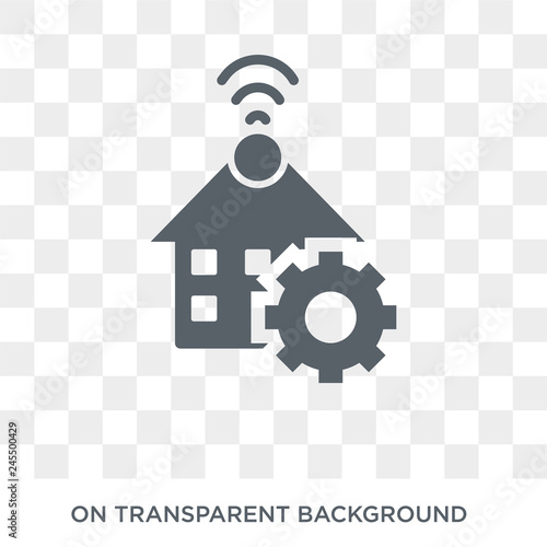 Home automation icon. Trendy flat vector Home automation icon on transparent background from smart home collection. High quality filled Home automation symbol use for web and mobile