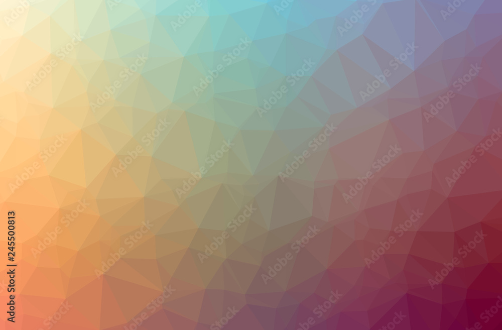 Obraz premium Illustration of abstract Orange horizontal low poly background. Beautiful polygon design pattern.