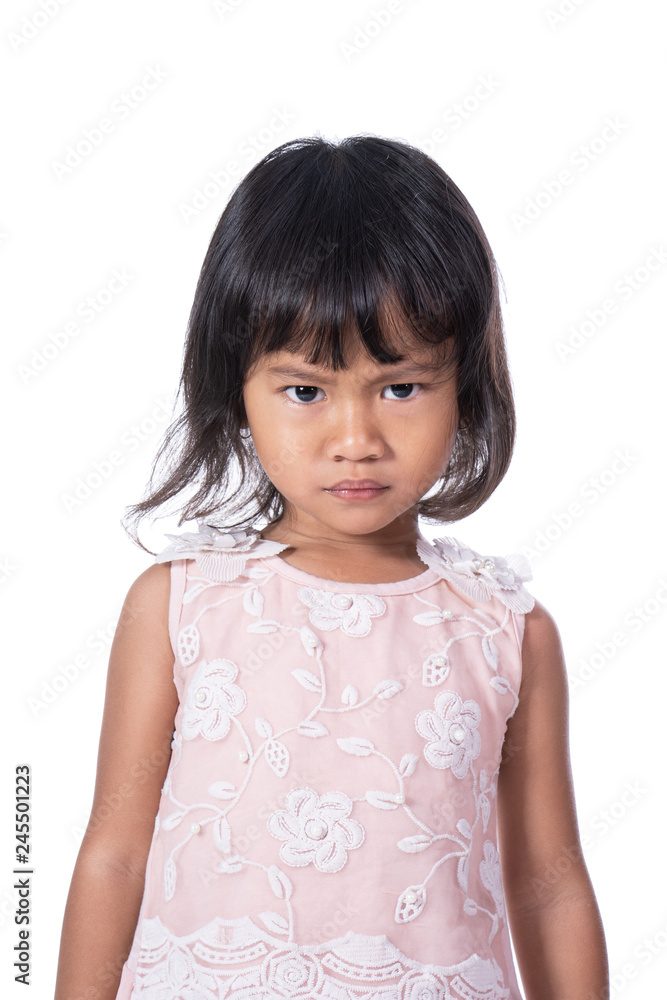 serious expression of a asian female toddler serious expression of a asian female toddler