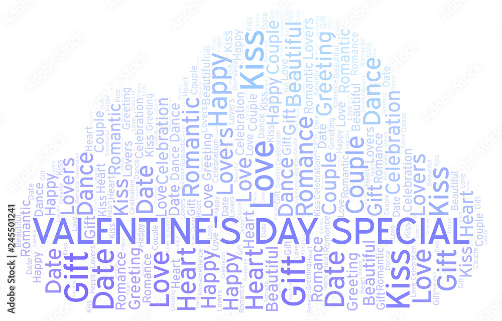 Valentine's Day Special word cloud.