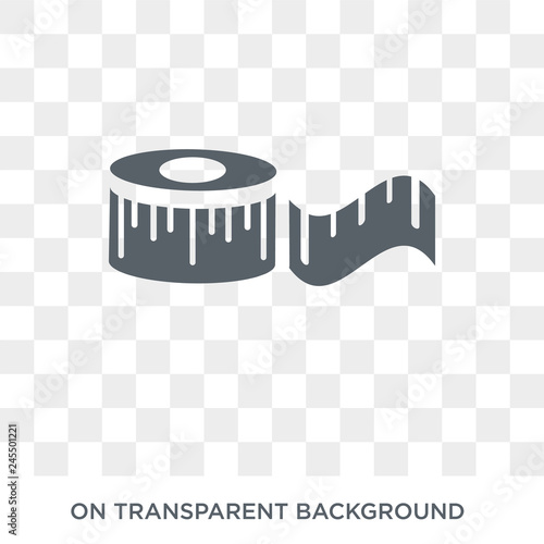 Measuring tape icon. Measuring tape design concept from  collection. Simple element vector illustration on transparent background.