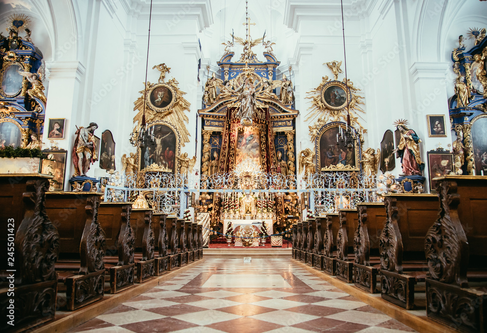 Beautiful baroque church in Austria - obrazy, fototapety, plakaty 