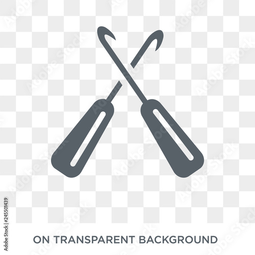 crochet hook icon. crochet hook design concept from Sew collection. Simple element vector illustration on transparent background.