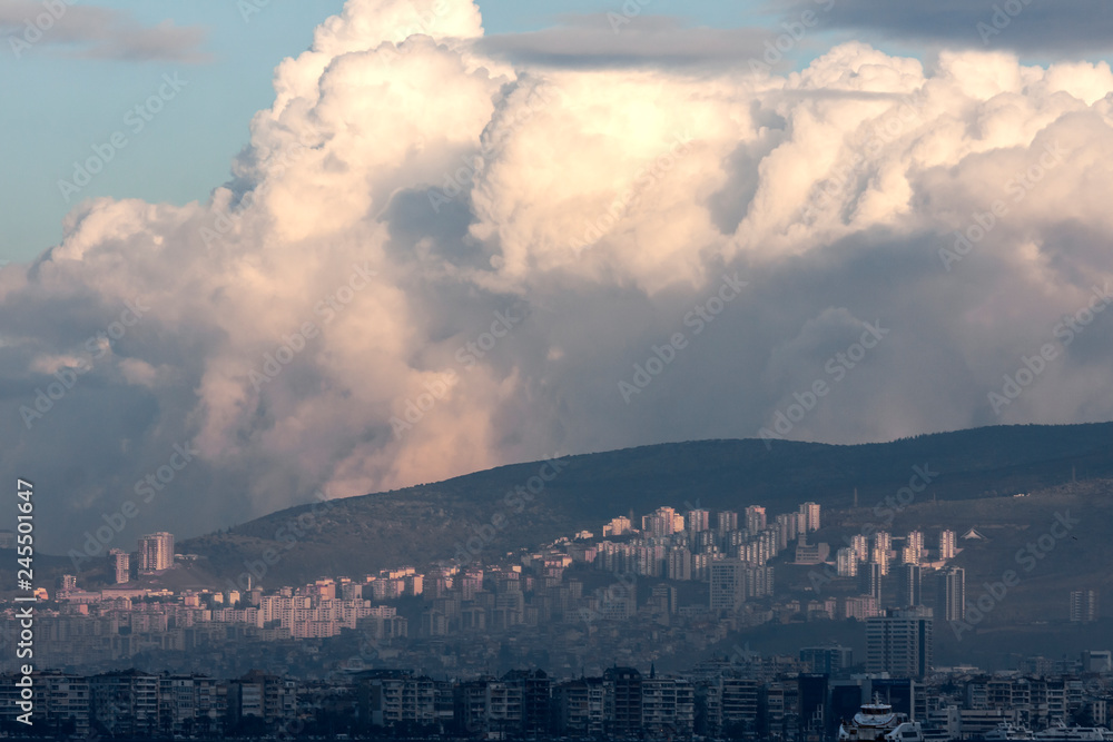 Stormy clouds coming over Izmir (Turkey) - photography