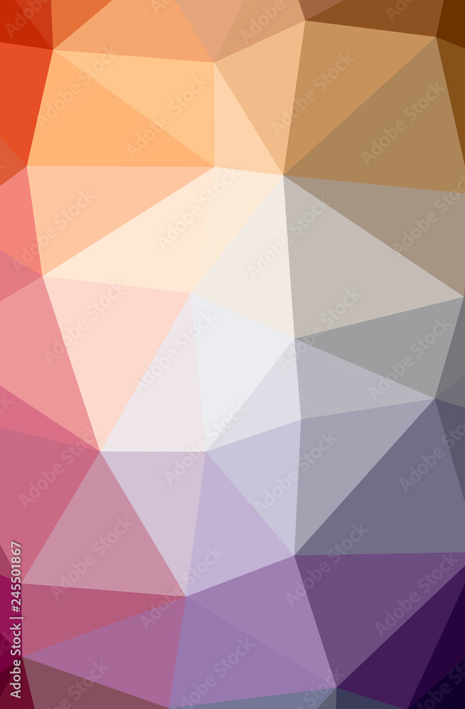 Illustration of abstract Orange, Pink, Purple, Red vertical low poly background. Beautiful polygon design pattern. Illustration of abstract Orange, Pink, Purple, Red vertical low poly background. Beautiful polygon design pattern.