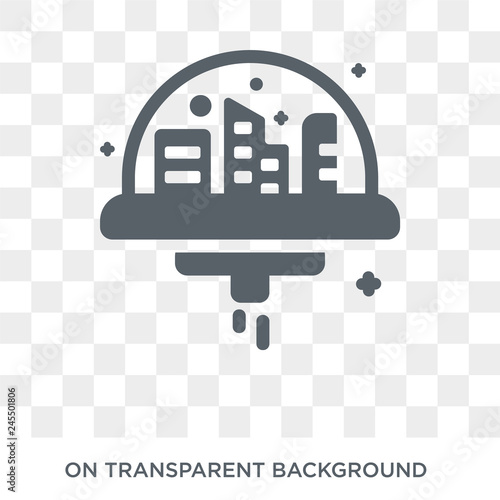 Space colony icon. Space colony design concept from Astronomy collection. Simple element vector illustration on transparent background.