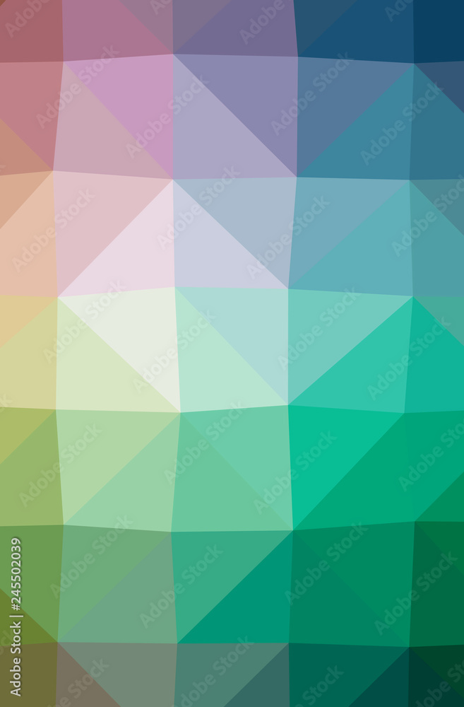 Obraz premium Illustration of abstract Blue, Green, Purple vertical low poly background. Beautiful polygon design pattern.