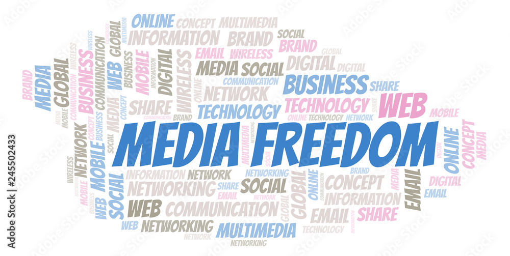 Media Freedom word cloud. Media Freedom word cloud.