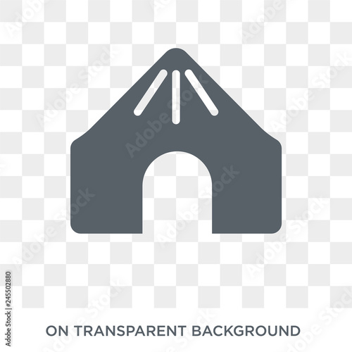 Yurt icon. Trendy flat vector Yurt icon on transparent background from sauna collection. High quality filled Yurt symbol use for web and mobile