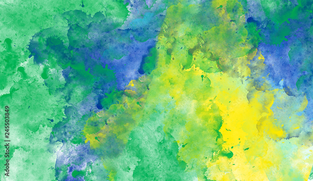 Mixed colorful abstract background. Watercolor concept art.