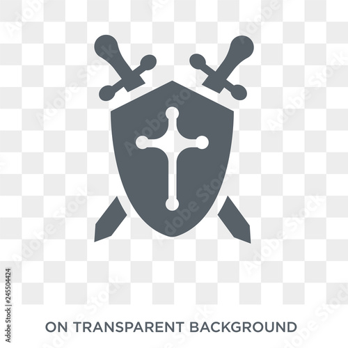 Crusade icon. Trendy flat vector Crusade icon on transparent background from Religion  collection. High quality filled Crusade symbol use for web and mobile