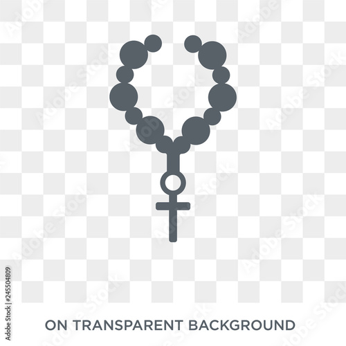 Rosary icon. Trendy flat vector Rosary icon on transparent background from Religion collection. High quality filled Rosary symbol use for web and mobile
