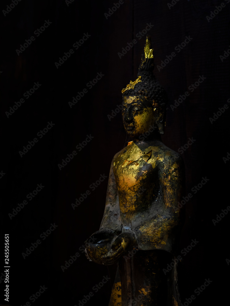 The gole buddha statue