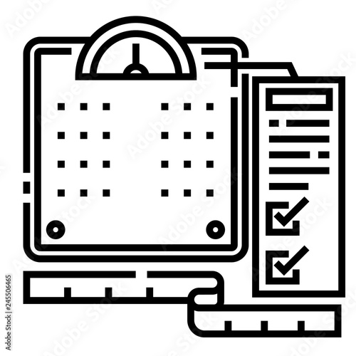 Weight control Line illustration