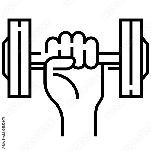 Take exercise Line illustration