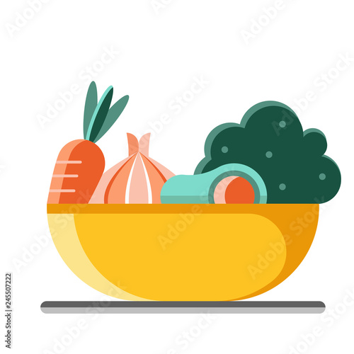 Eat healthy flat illustration