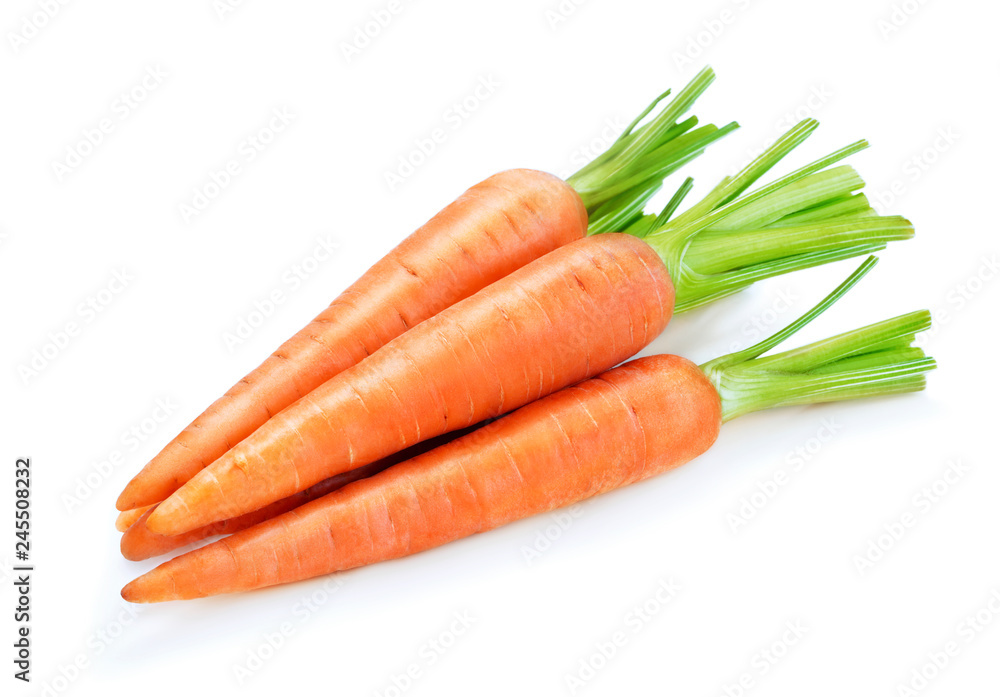 pile of ripe carrots isolated on white background pile of ripe carrots isolated on white background