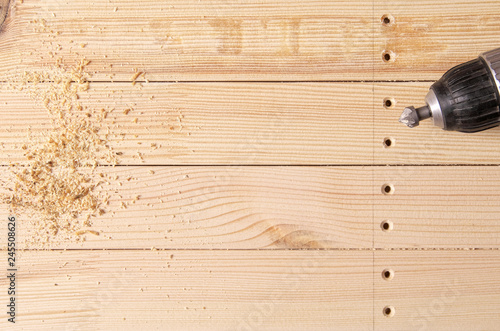 countersink bit in the drill holes machined countersink in wooden workpieces