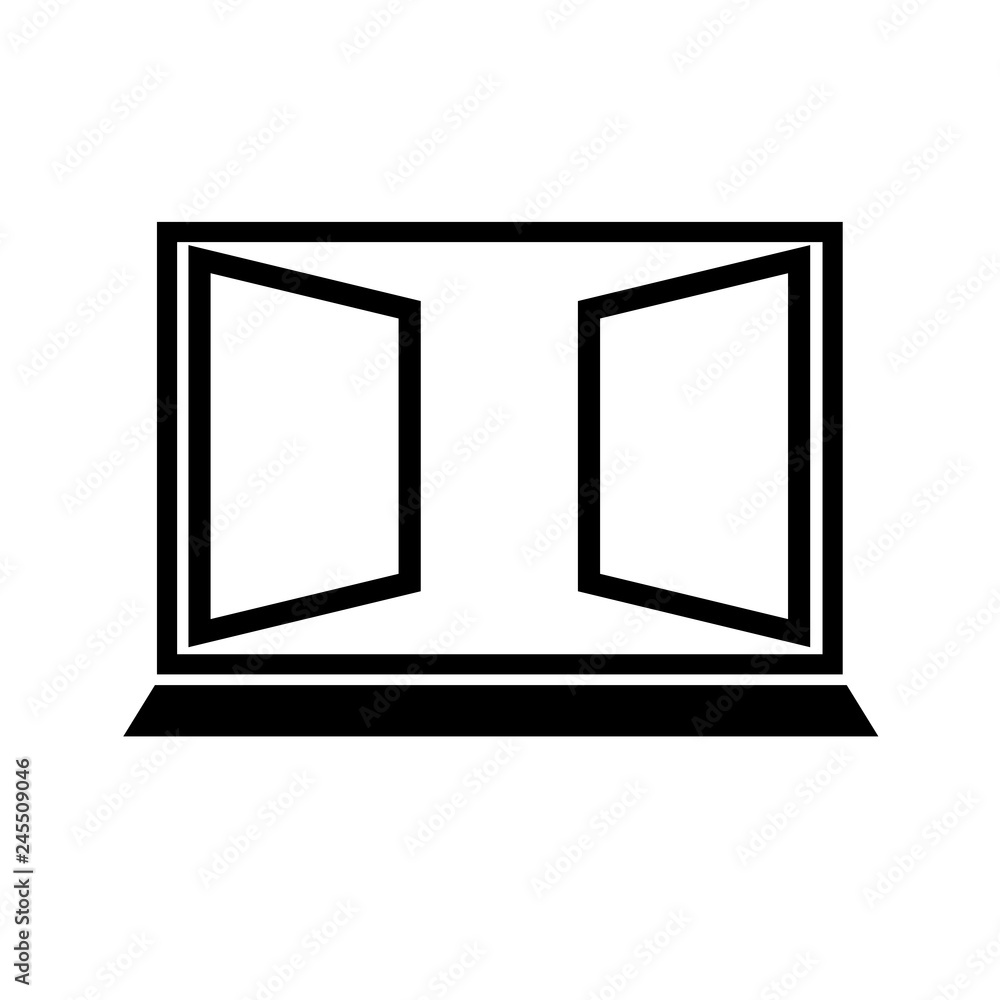 Open window vector icon Open window vector icon