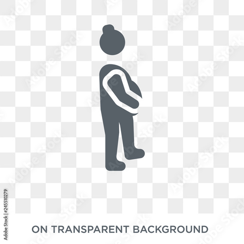 pregnant icon. Trendy flat vector pregnant icon on transparent background from People collection. High quality filled pregnant symbol use for web and mobile