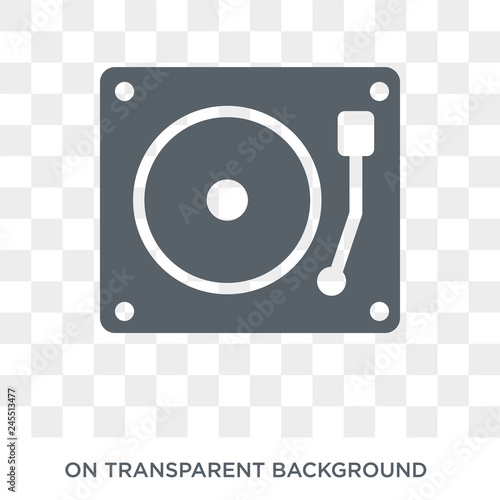 Music Record icon. Music Record design concept from Music collection. Simple element vector illustration on transparent background.