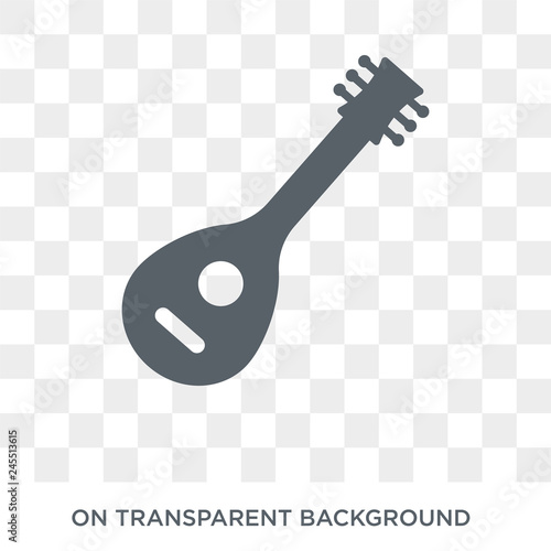 Mandolin icon. Mandolin design concept from Music collection. Simple element vector illustration on transparent background.