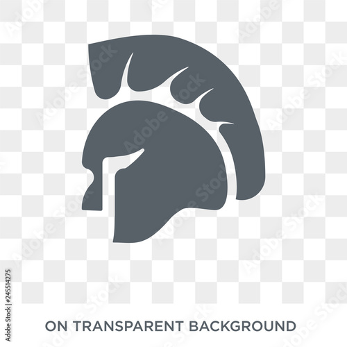 roman or greek Helmet icon. roman or greek Helmet design concept from Museum collection. Simple element vector illustration on transparent background.