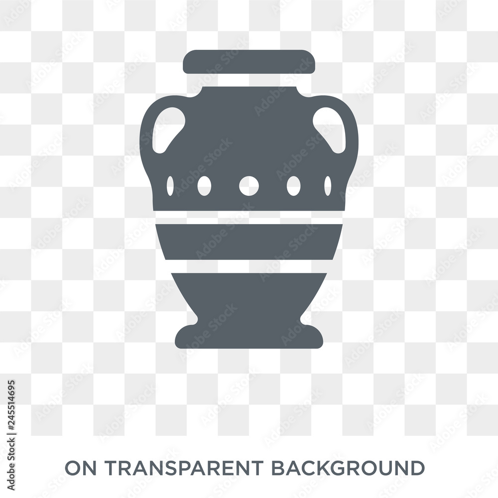 Ancient jar icon. Ancient jar design concept from  collection. Simple element vector illustration on transparent background.