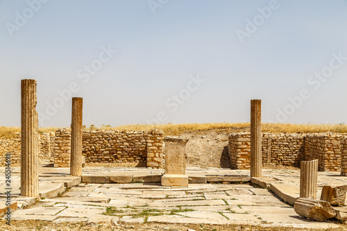 Ruins of the ancient Roman town Mactaris (modern Maktar), Tunisia photo