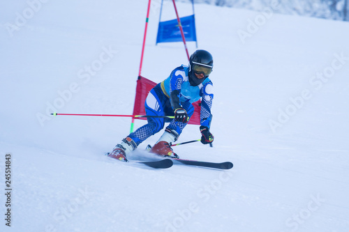 Obraz na plátně Super g ski racer