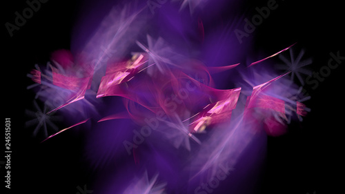 Fantasy chaotic colorful fractal pattern. Abstract fractal shapes. 3D rendering illustration background or wallpaper