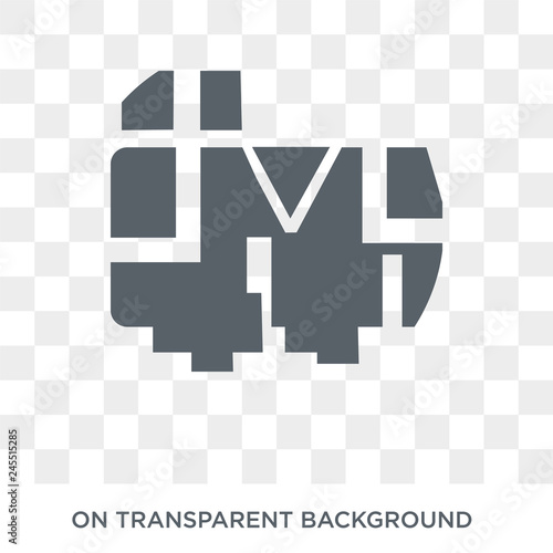 Thematic Map icon. Trendy flat vector Thematic Map icon on transparent background from Maps and Locations collection. High quality filled Thematic Map symbol use for web and mobile