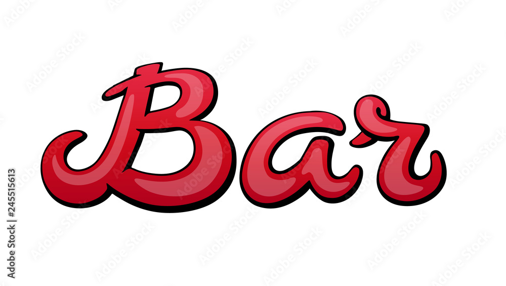 Bar title for signboard Bar title for signboard