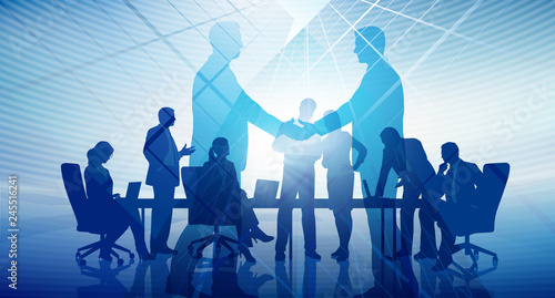 Handshake. Business concept vector illustration