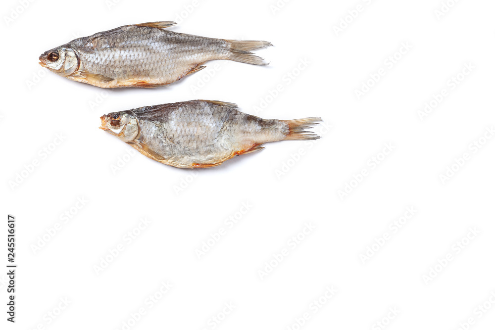 Dried fish on an isolated background. Fish to beer Dried fish on an isolated background. Fish to beer