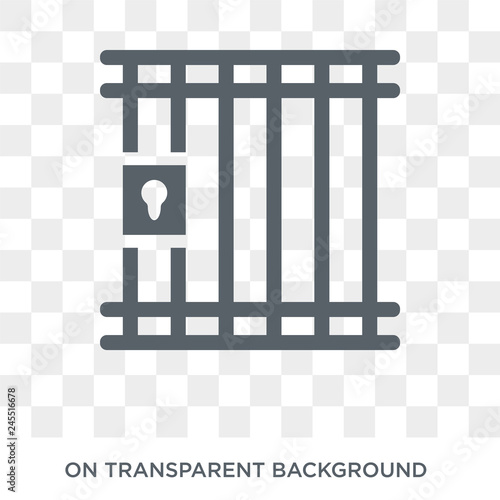 Prison icon. Trendy flat vector Prison icon on transparent background from law and justice collection. High quality filled Prison symbol use for web and mobile