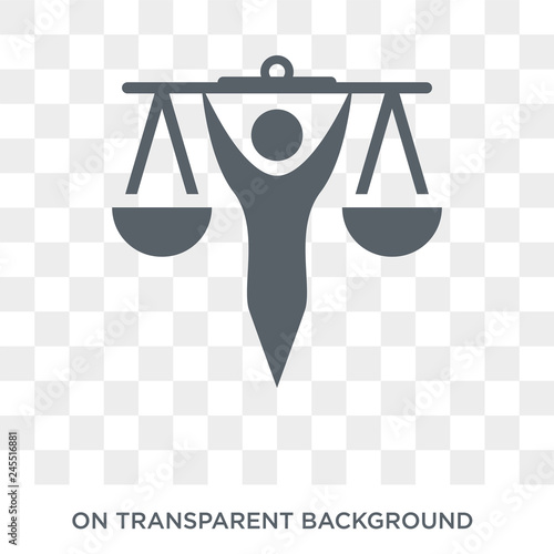 law and justice icon. Trendy flat vector law and justice icon on transparent background from law and justice collection. High quality filled law and justice symbol use for web and mobile