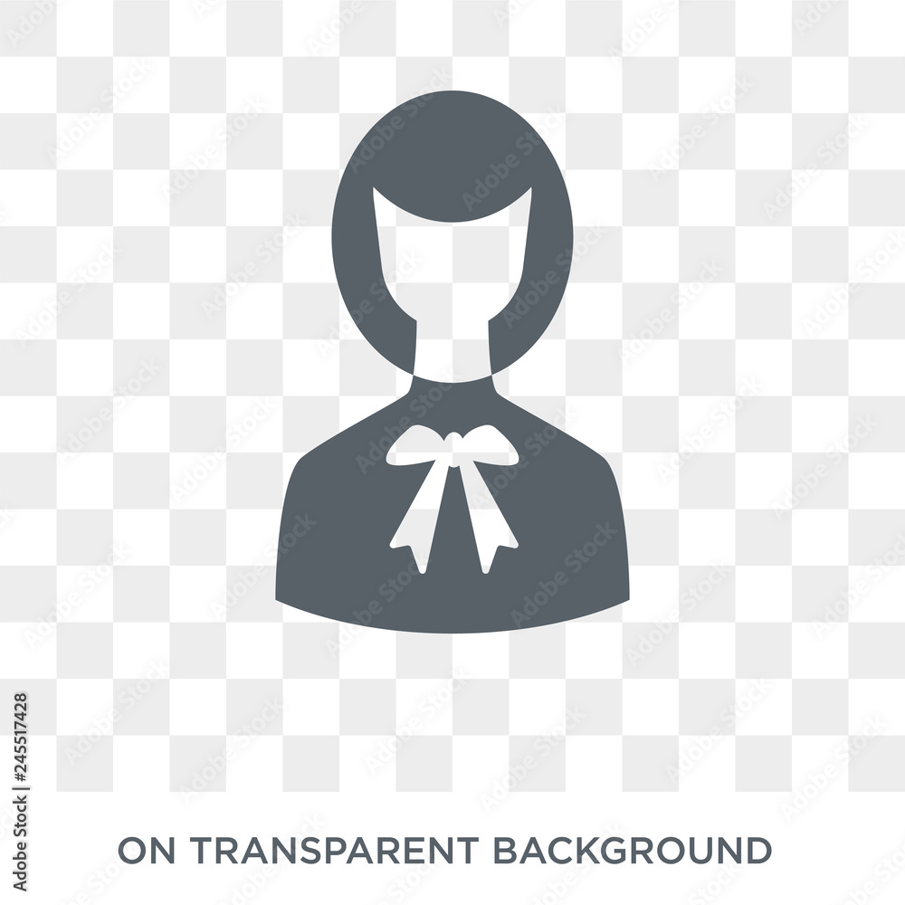 Obraz premium attorney icon. Trendy flat vector attorney icon on transparent background from law and justice collection. High quality filled attorney symbol use for web and mobile